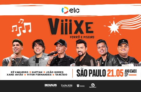 Flyer Sacode do Piseiro Cantores João Gomes, Zé Vaqueiro e Nattan