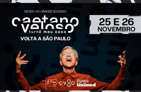 Caetano Veloso Turnê Meu Coco Data Extra - São Paulo
