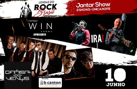 Lendas do Rock Brasil com Banda Ira e Camisa de Vênus - Santo André