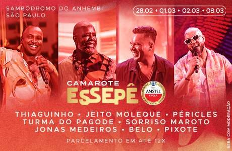 Camarote Essep 2025 com Thiaguinho e Jeito Moleque Grupo Especial