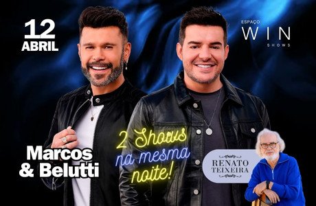 Show Jantar Especial com Marcos & Belutti e Renato Teixeira em Santo André