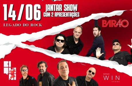 Lendas do Rock, Jantar Show com Barão Vermelho e Biquini em Santo André