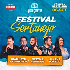 Festival Sertanejo com João Neto & Frederico, Netto & Henrique e Alana Macedo
