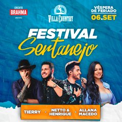Festival Sertanejo com Tierry, Allana Macedo e Netto & Henrique