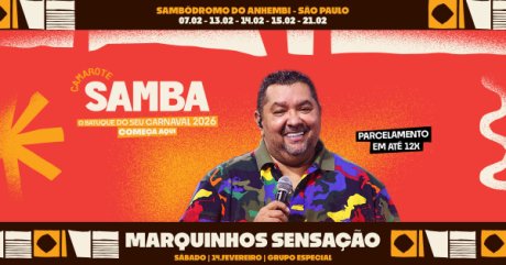 Camarote Samba 2026 com Marquinhos Sensao Grupo Especial