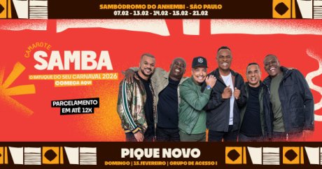 Camarote Samba 2026 com Pique Novo Acesso I