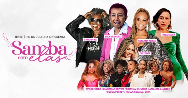 Samba com Elas com Luciana Mello, Leci Brando, Roberta S, Sandra de S e mais